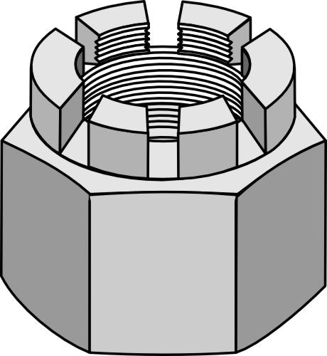 Kuusiokantamutteri M48x5, 50x50 neliöakselille