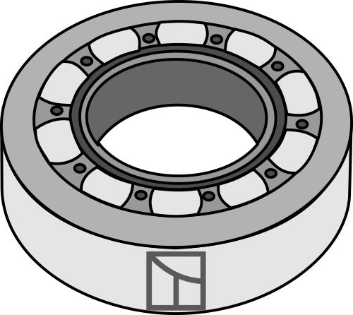 Kugleleje med dyb rille