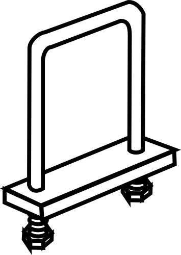 Fastgørelsesbøjle til ramme 120x120