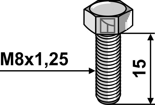 Sekskantbolt - M8