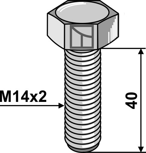 Hexagon bolt - M14