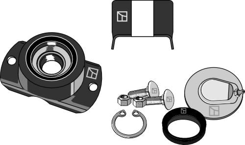 Djupspårigt kullager - komplett.