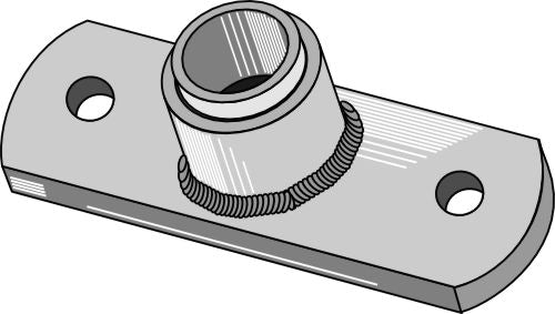 Laakerilaippa, jossa on painettu holkki - Ø26