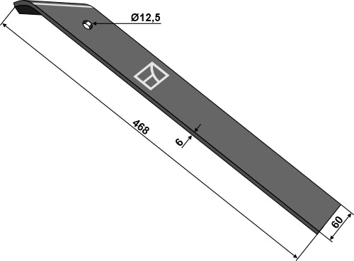 Straight blade for blade-cultivator