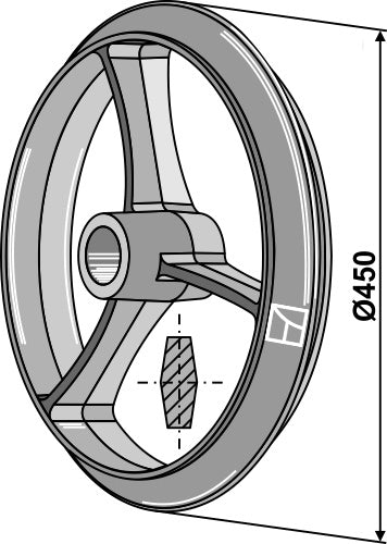 Cambridge-rullering - Ø450mm