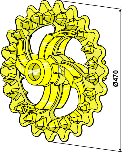 Crosskill-ring - Ø470mm