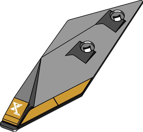 Ploughshare point B2SHL - left - Hard metal