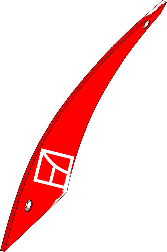 Moldboard-lamell – vänster