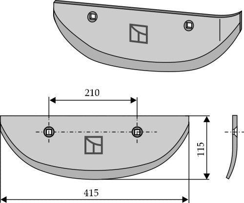 Juurikasnostimen terä, oikea malli