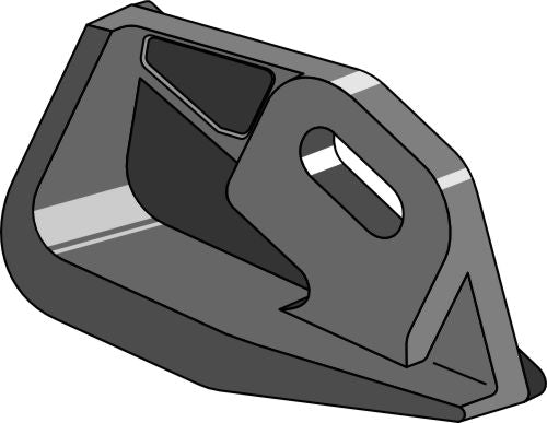 Støpt hæl - høyre