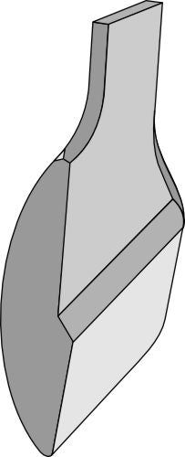 Welding point for plough share - right