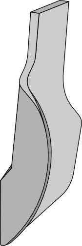 Sveisepunkt for plogskjær - venstre