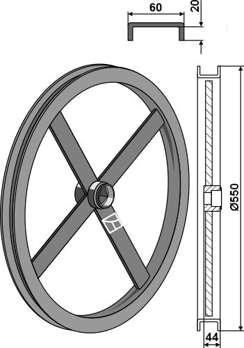 U-profilring - vänster utsida