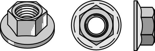 Hexagon flange nut - M12x1,75
