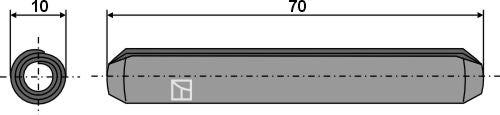 Spiral pin - Ø10x70