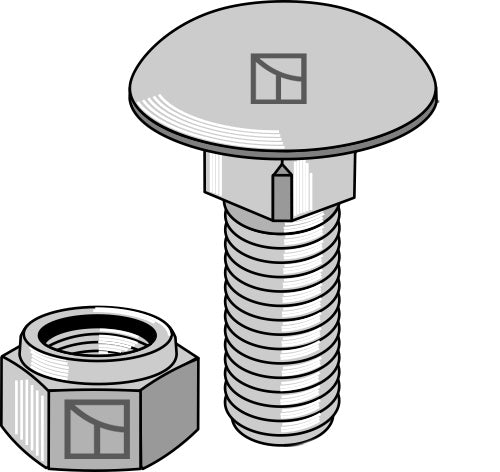 Underkoplingsskrue M12x1,75x30 med selvlåsende mutter