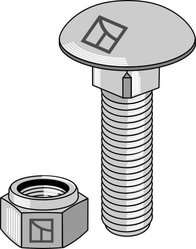 Lautasruuvi M10x1,5x30 itselukittuvilla muttereilla