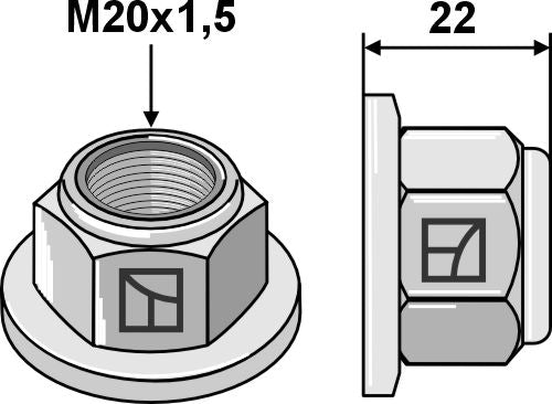 Självlåsande kragmutter – Polystop – M20x1,5 – 10,9