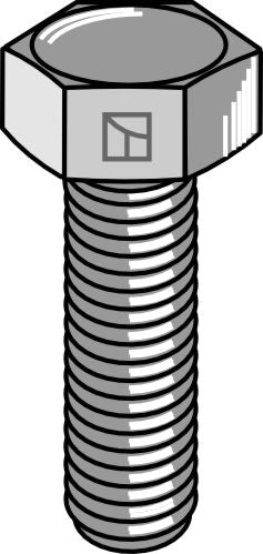 Sekskantbolt M12x1,25X35 uten mutter