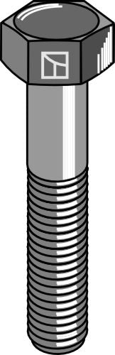 Sekskantbolt med metrisk fingjenge - M16x1,5x57 - 12.9