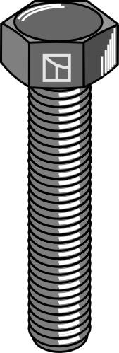 Sekskantbolt med metrisk fin gevind - M20x1,5X55 - 10.9