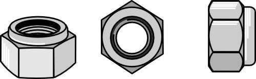 Självlåsande sexkantsmutter - M16x1,5 - 10.9