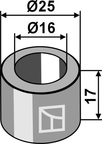Bøssing Ø25x17xØ16