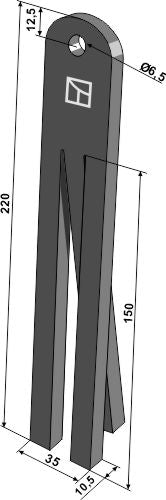 Rubber paddles for vine trunk 220x35