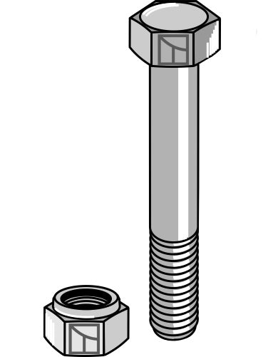 Bolt with self-locking nut - M10 - 10.9