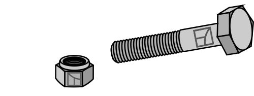 Hexagon Bolt M12x1,75x50  with self-locking nut