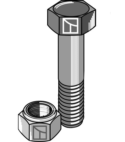 Bolt with self-locking nut - 1/2''UNF