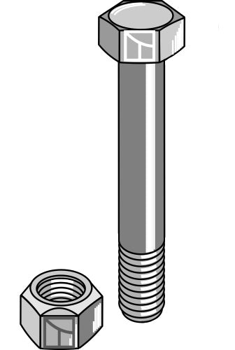 Pultti itselukittuvalla mutterilla - 10.9