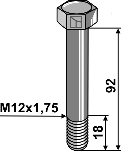 Bolt M12x1,75 - 12.9