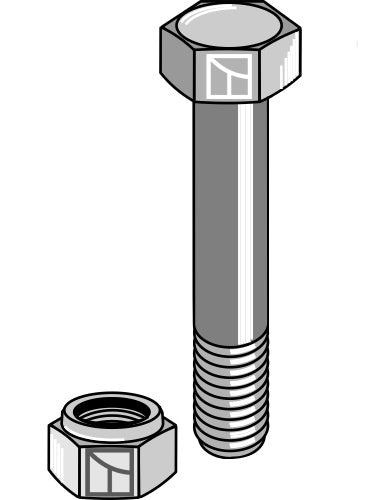 Hexagon Bolt M16x1,5x85 with self-locking nut