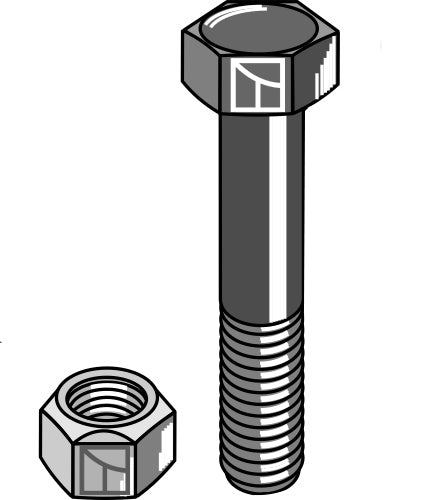 Hexagon Bolt M20x2,5x100 with self-locking nut