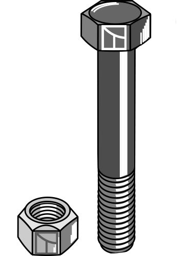 Hexagon Bolt M20x2,5x120 with self-locking nut