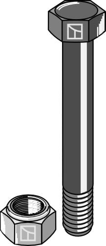 Hexagon Bolt M20x2,5x140 with self-locking nut