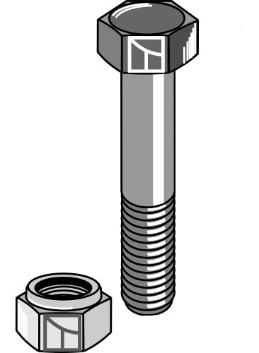 Hexagon Bolt M20x2,5x90 with self-locking nut