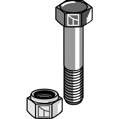 Hexagon Bolt M8x1,25x30 with self-locking nut