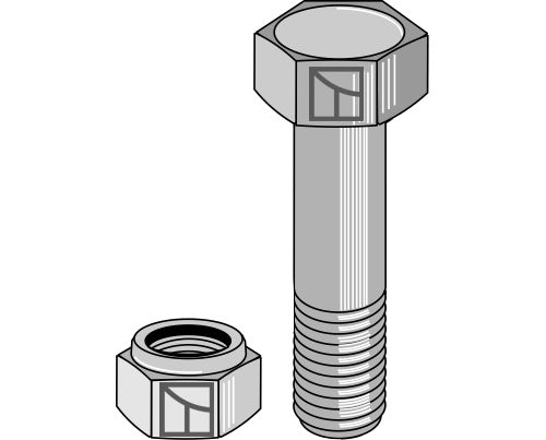 Hexagon Bolt M8x1,25x50 with self-locking nut