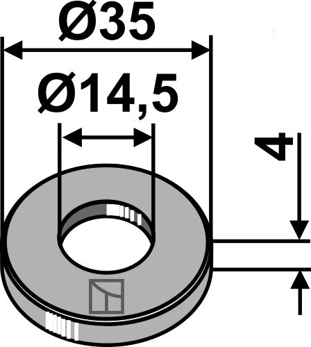 Washer Ø35x4xØ14,5