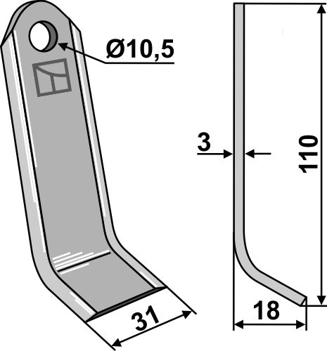 Y-blade 110x31mm