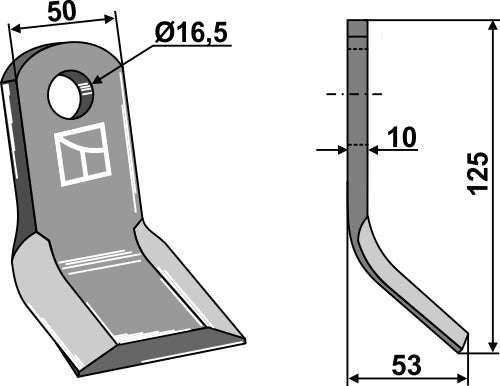 Y-blade 125x50mm