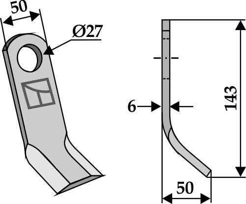 Y-blade 143x50mm