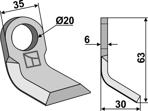 Y-blade 63x35mm