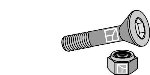 Bult M 12 x 65 -10,9 med självlåsande mutter