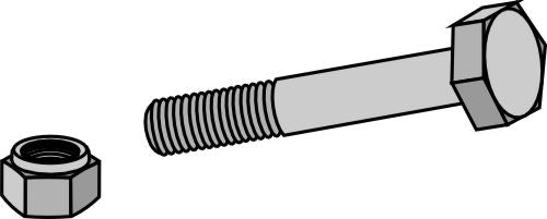Bolt with self-locking nut - 1/2''UNF
