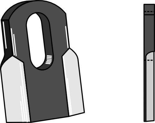 Straight blade 80x40mm