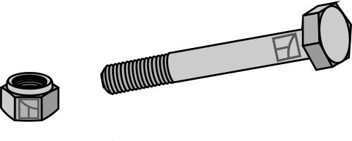 pultti itselukittuvalla mutterilla - 7/16''UNF