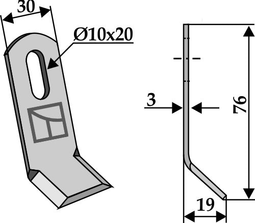 Y-blade 76x30mm